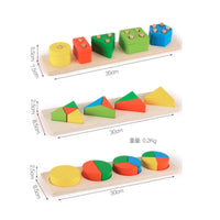 Wooden Shape-Matching Peg Toy Painted Wooden Peg Board Toy Logical Thinking
