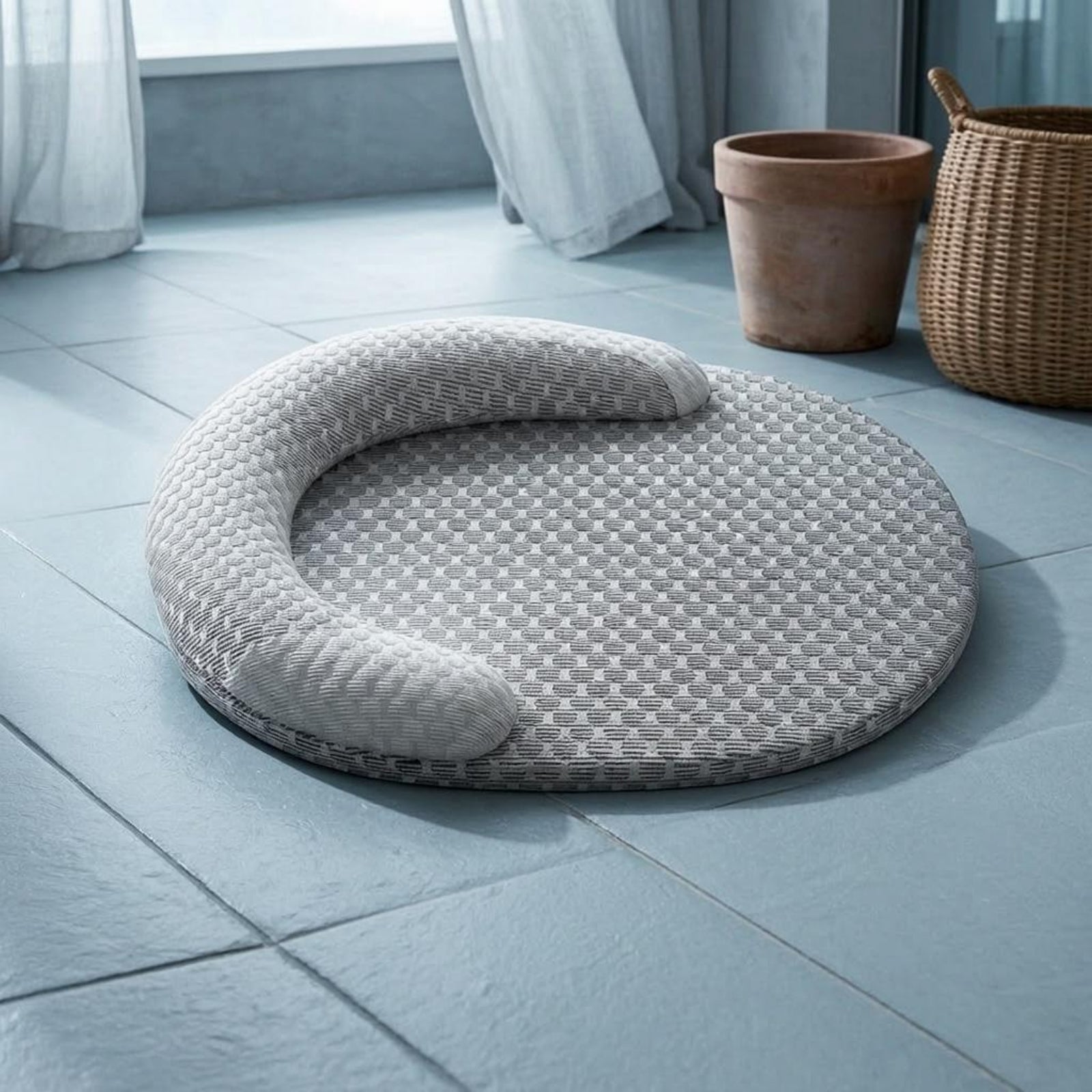 Oval Pet Cooling Mat Low-Height Padded Cooling Pad Heat Dissipation