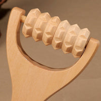 Wooden Massage Roller Portable and Lightweight Handheld Body Massager for Office