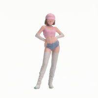 Miniature Figurine Standing Pose Female Figurine Handmade