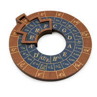 Music Theory Wheel Wooden Circle of Fifths Wheel Desk-Friendly for Guitarists