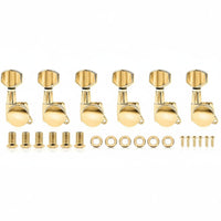 6 Pieces Locking Guitar Tuning Machines Metal Alloy Electric Instrument Tuning Pegs Anti-Rust Locking String Tuning Machines for Live Performance