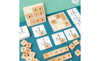 Wooden Arithmetic Toy Set Early Numeracy Wooden Math Board Comparison Exercises