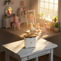 Miniature Bedside Cabinet Realistic Design Tiny End Table Model for Collectors
