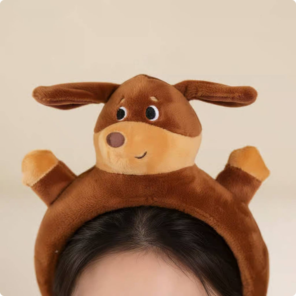Soft Fabric Dog Headband Stage Performance Costume Item Halloween for Party