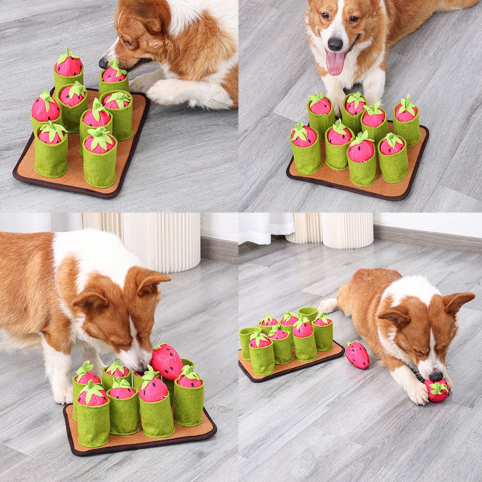 Strawberry Snuffle Mat Mental Stimulation Soft Food Hiding Dog Toy