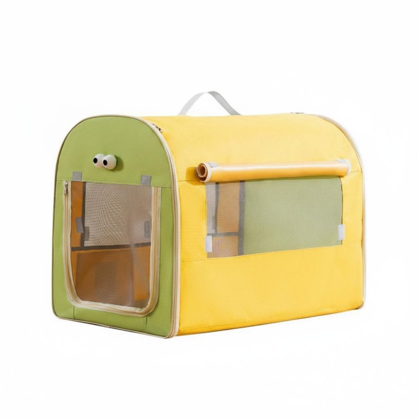 Foldable Car Seat Box for Dogs Breathable Mesh panels Travel Accessory
