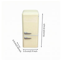 Dollhouse Refrigerator Freestanding Miniature Refrigerator Realistic