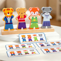 Wooden Educational Creature Dress-up Toy Natural Wood Finish