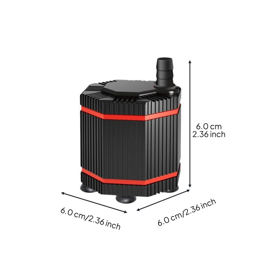 Quiet pump for tanks, hydroponics