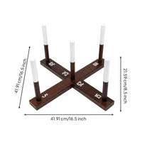 Wooden Post Target Game Upright Posts Rope Post Target Game Hand-Eye Coordination Yard Play for Outdoor
