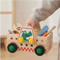 Educational Bus Toy Fine Motor Skills Wooden Screw Toy Hand-Eye Coordination Busy Activity Board for Kids, Little Ones, Preschool, Daycare