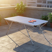 Folding Table Tennis Table Space Saving Athletic Gear Carry Handle for Children