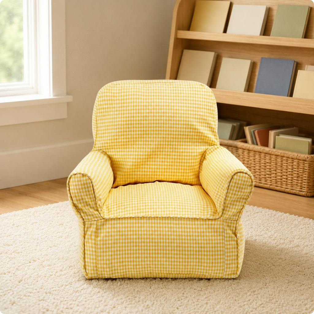Kids Sofa Chair Removable Cover Foam Child Couch Rounded Armrests