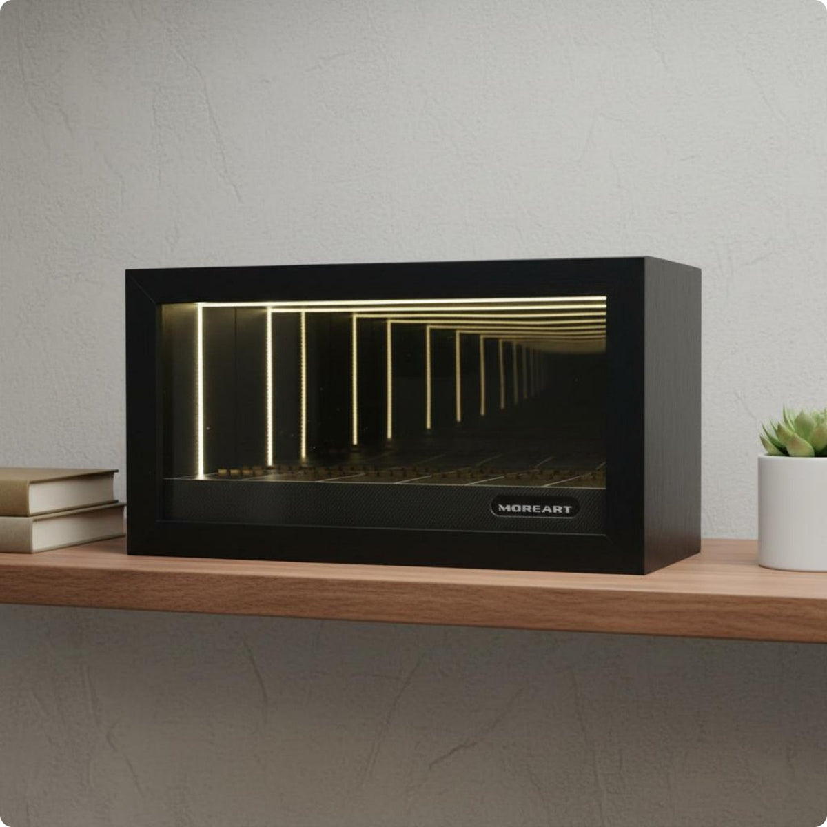 Model Scene Deep Tunnel Look Abyss Mirror Frame for Collectors