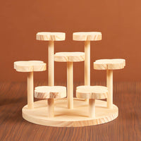 Flower-Shaped Display Stand Oval Base Household Decor Multi-Level