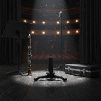 Foldable Trumpet Stand Sturdy Metal Legs Portable Clarinet Holder Rubber Caps
