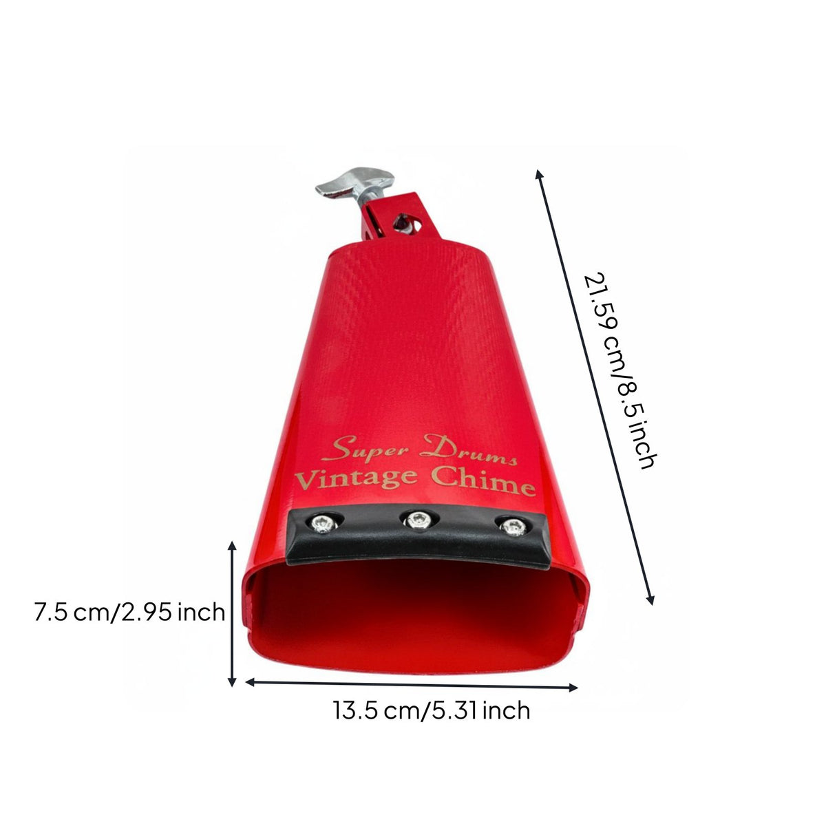 Drumset Cowbell Iron Mounted Drum Cowbell Clear Round Tone Musical Equipment for Percussionists, Concert