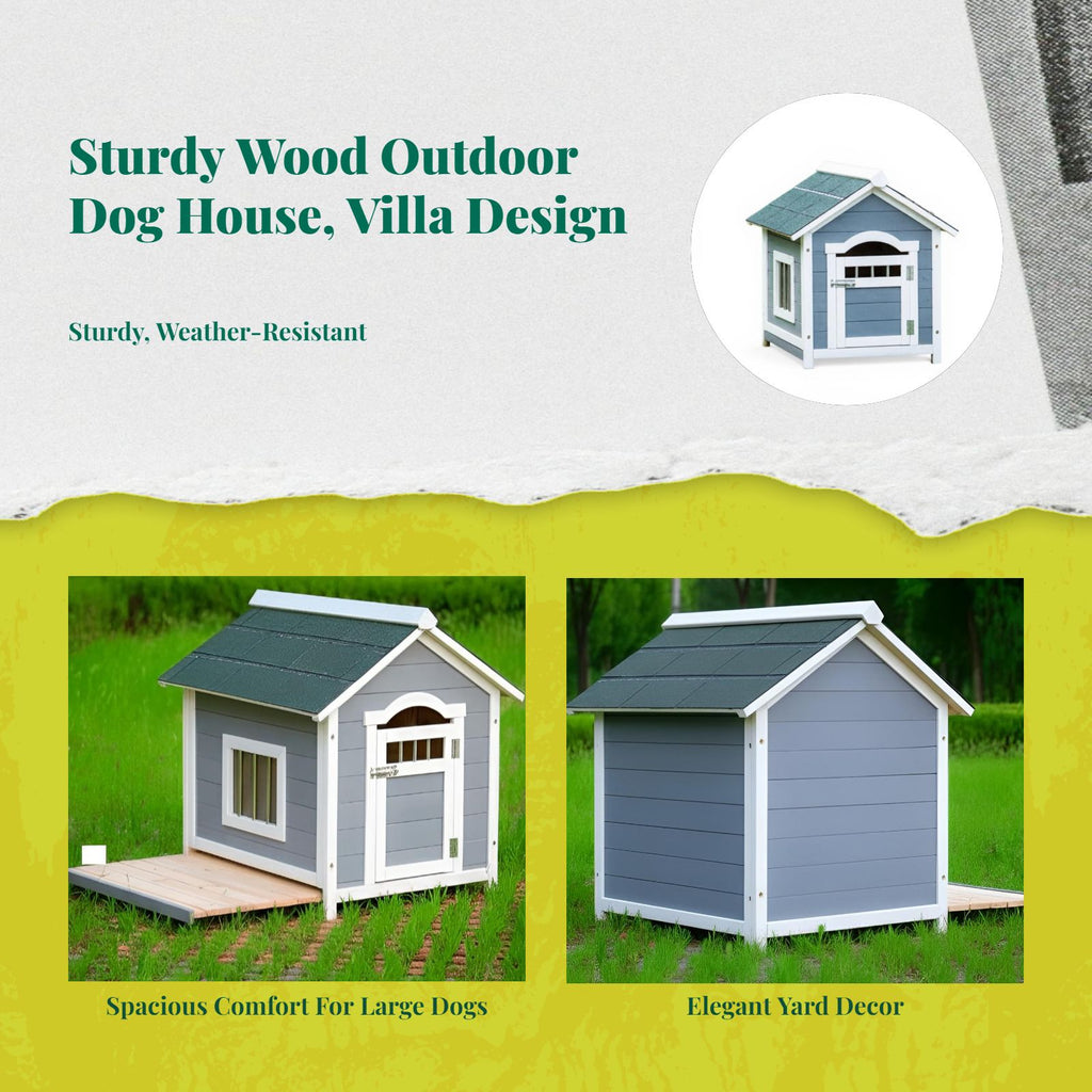 Waterproof insulated wood dog house
