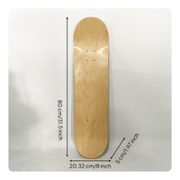 8.0 Inch Maple Deck Long-Lasting Skateboarding Equipment DIY Ready