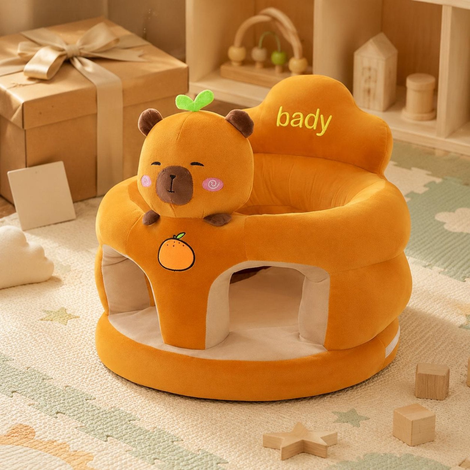 Soft Fabric Baby Sofa PP Cotton Filling Cartoon Baby Chair for Toddlers