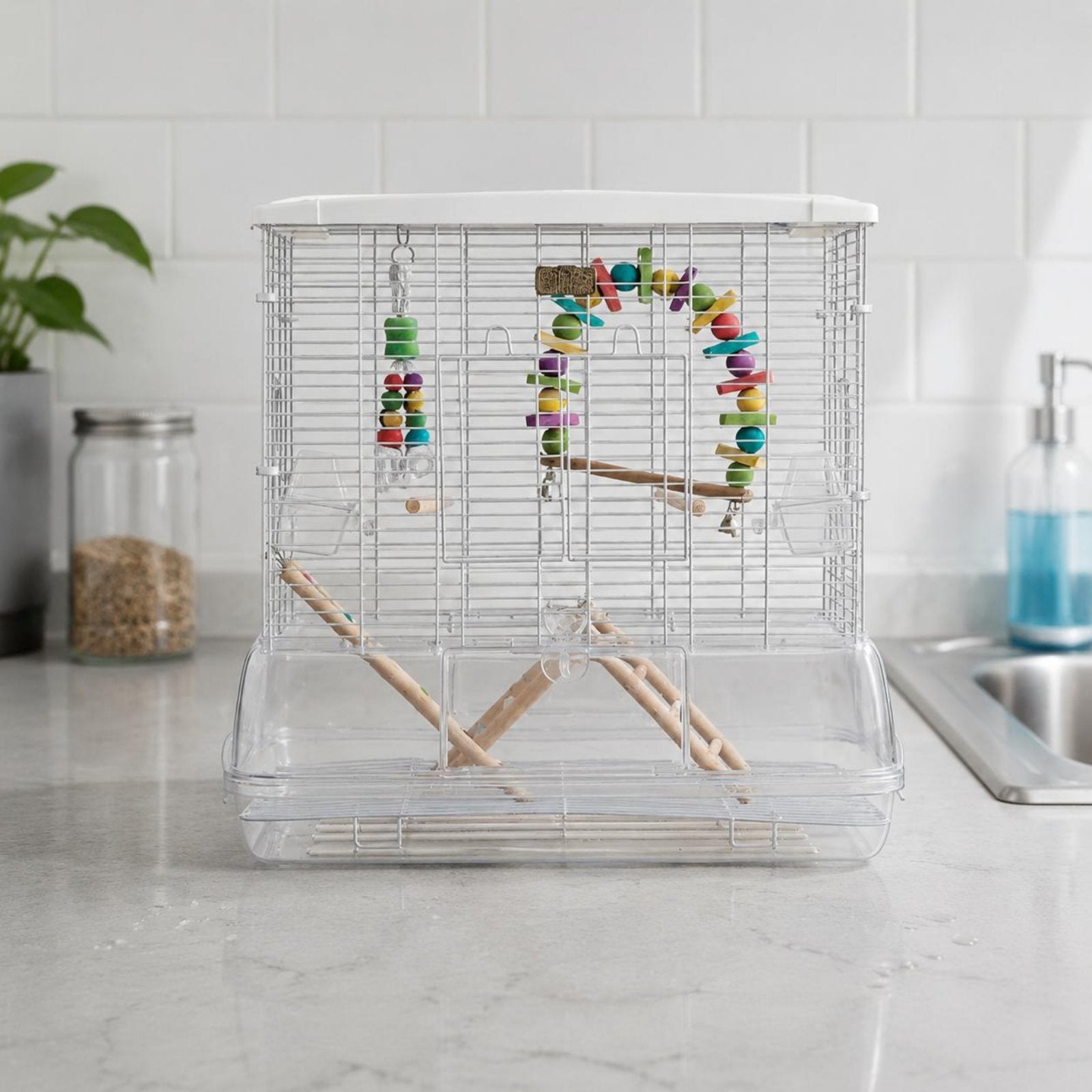 Large Bird Breeding Enclosure Splash-Proof Clear Acrylic Bird Enclosure Easy To