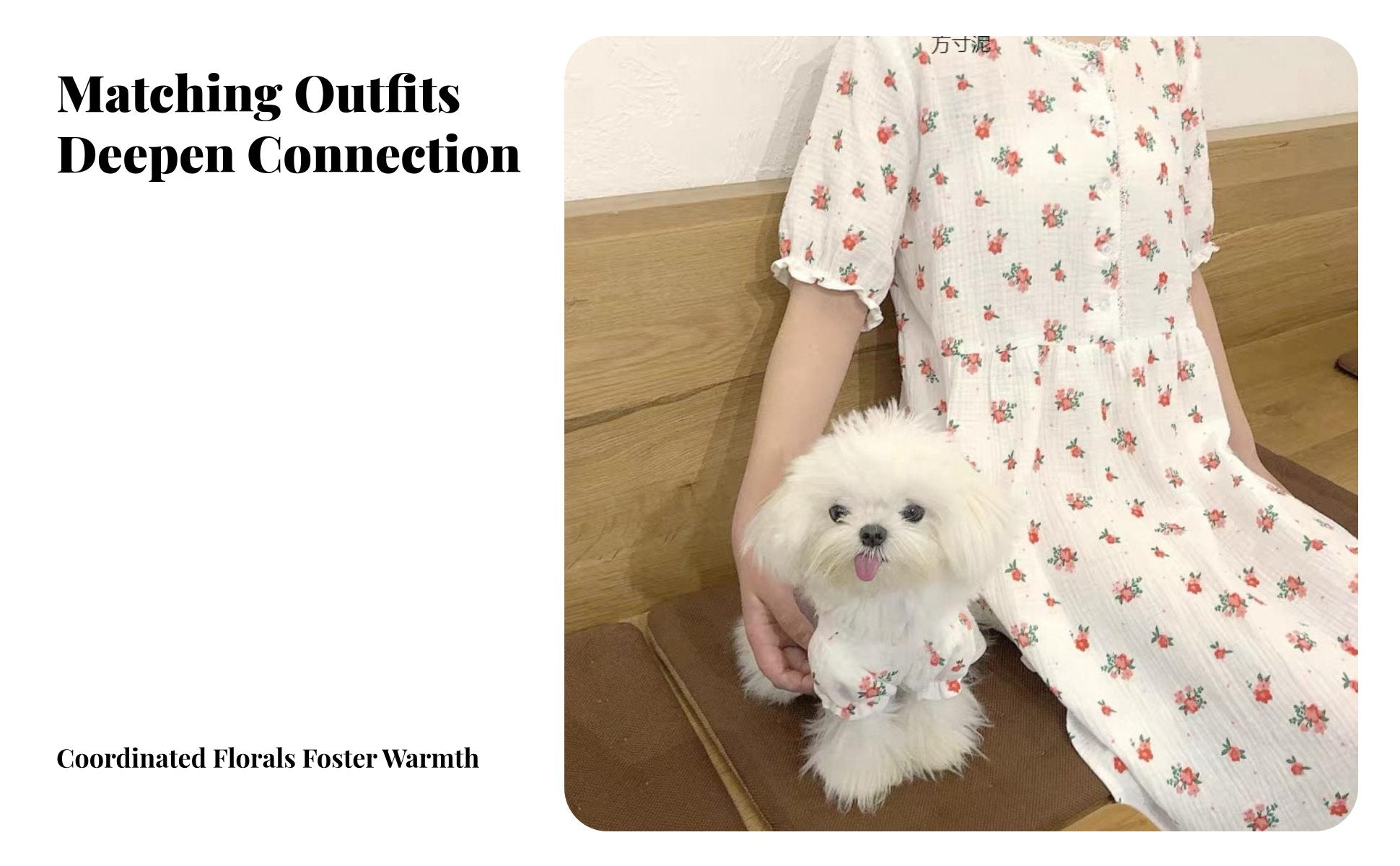 Cute Design Floral Pet Dress Soft and Comfortable Dog Dress Puff Sleeve Design for Dogs, Cats, Springtime, Photoshoots, Parties