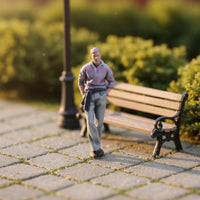 1/64 Scale Man Figure 3D Printed Painted Human Miniature for Collectors