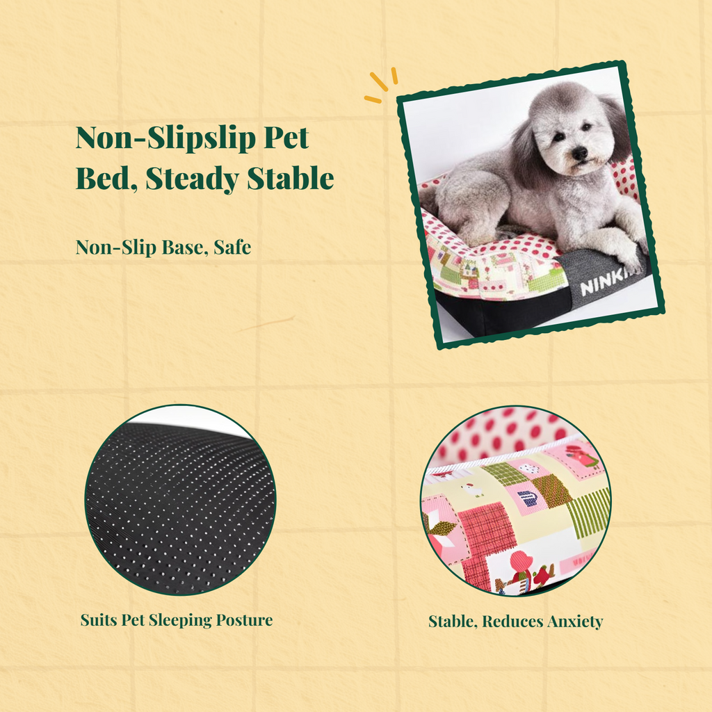 Calming Plush Pet Bed Removable Cover Warming Comfort