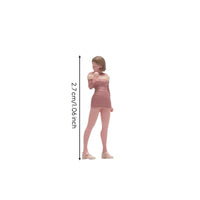 1/64 Scale Girl Figure Display Scene Accessory Hand Painted Miniature Woman