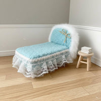 Soft Dollhouse Furniture Set Handmade 1:12 Scale Bedroom Furniture for Children