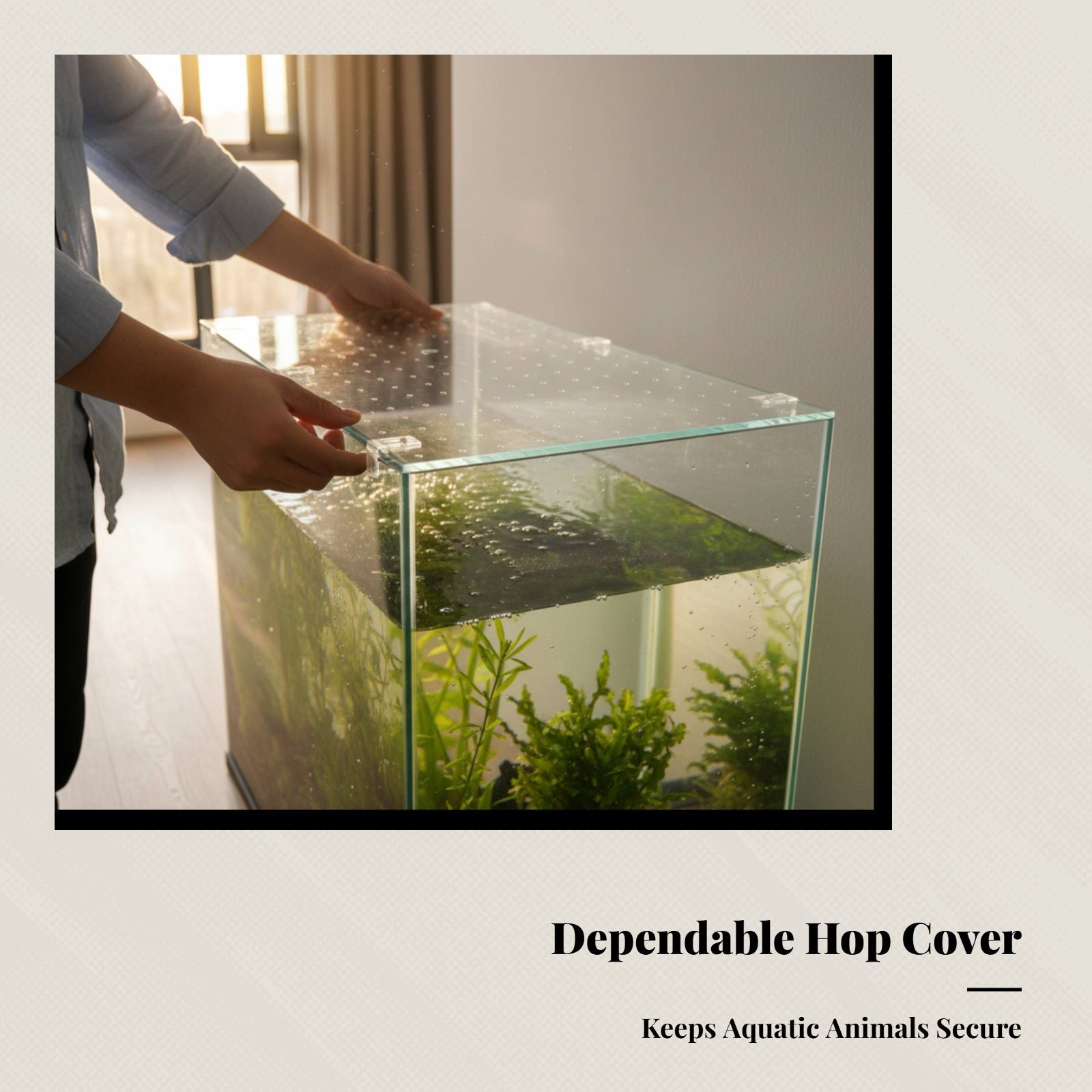 Fish Tank Cover Plate, Anti-Jump Mesh, Cuttable, Open Aquatic Habitat Top