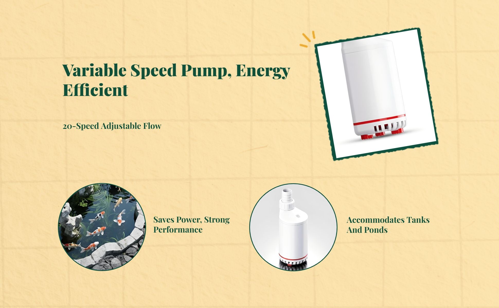 Aquatic Circulator Ultra-Quiet Underwater Pump Smart Control