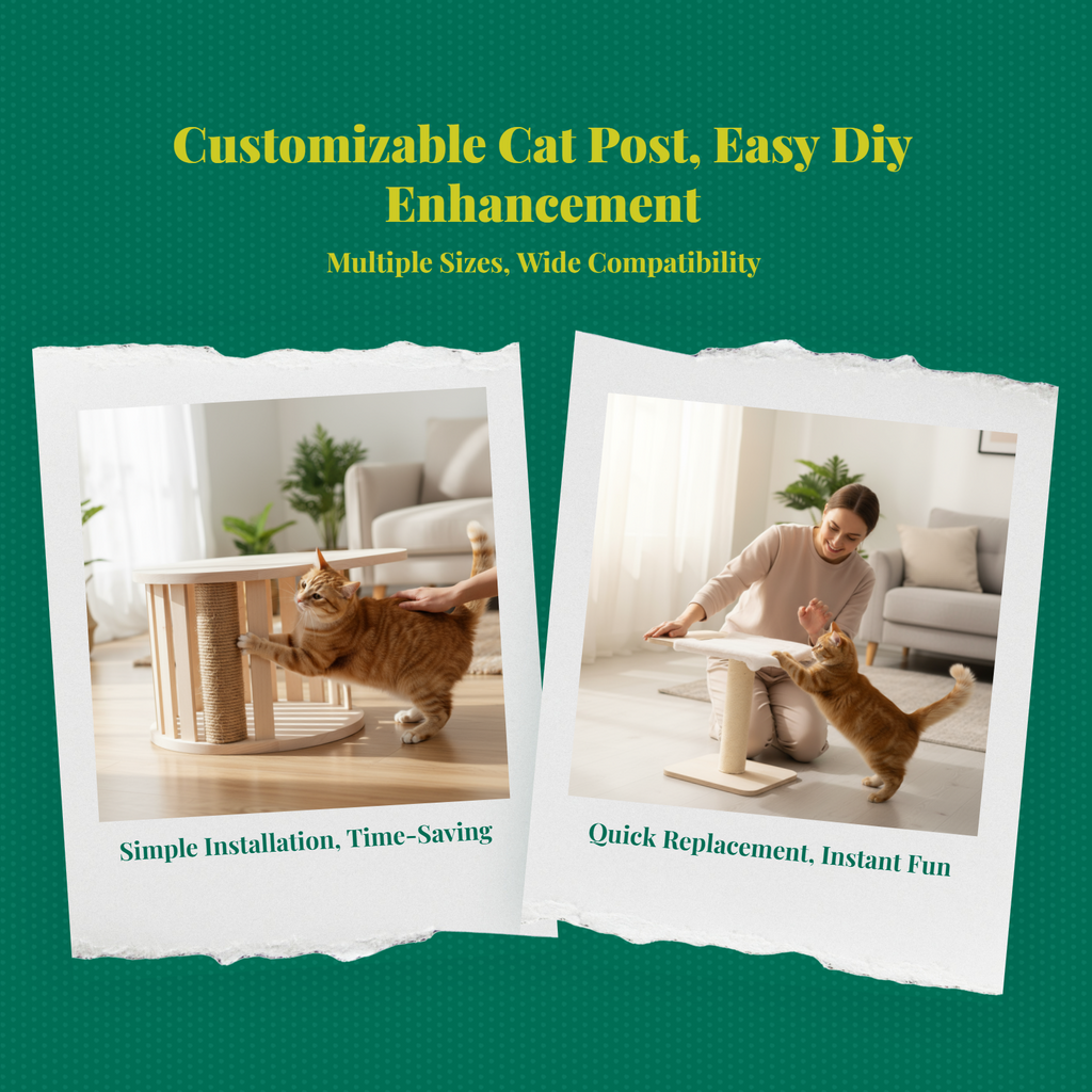 Sisal rope cat scratch post DIY