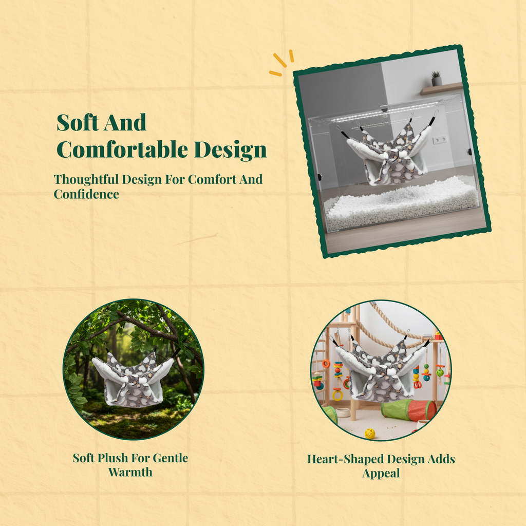 Hanging Bed, Soft for Hamster, Squirrel, Enclosure Use