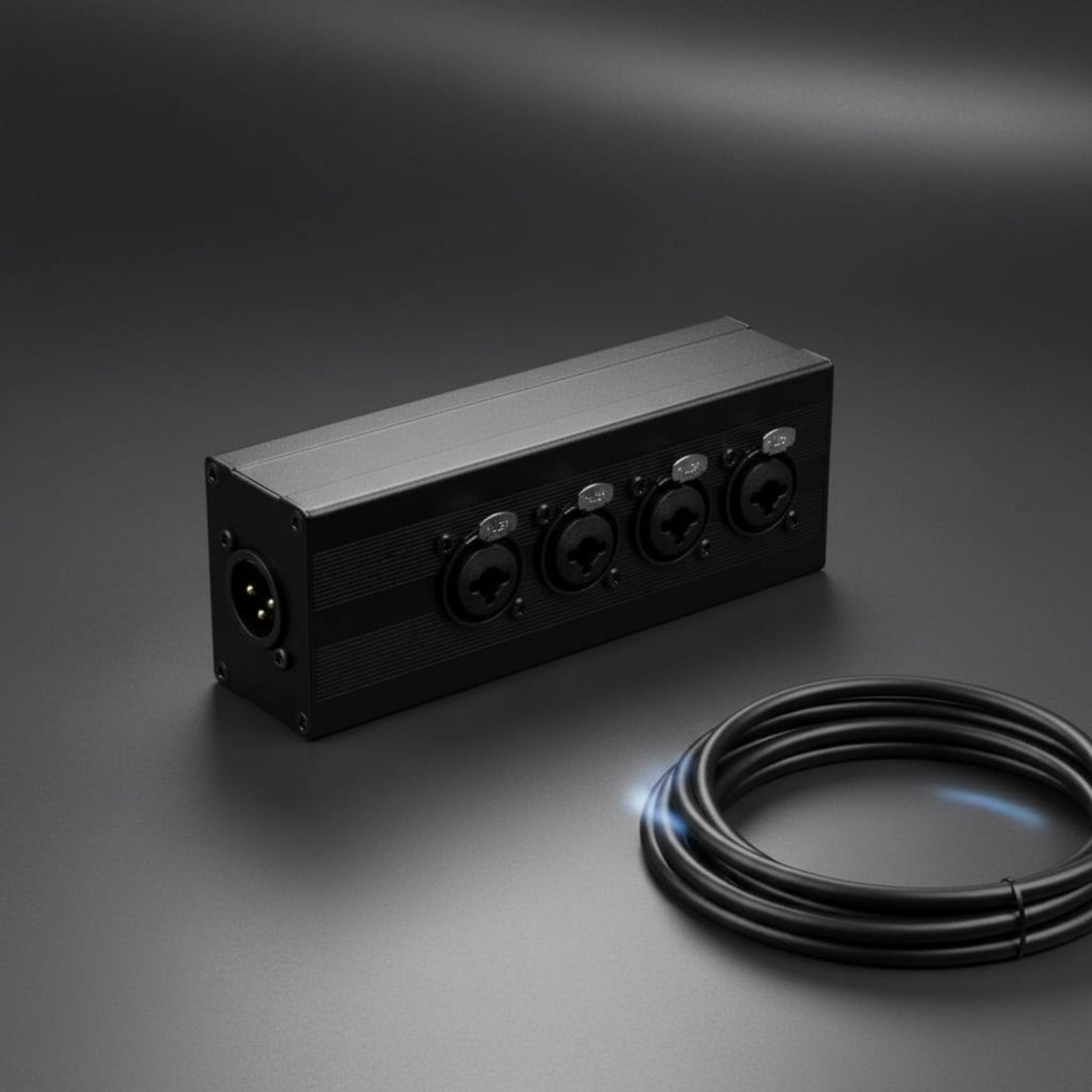 XLR to TRS Splitter Balanced Connection XLR Splitter Box Aluminum Alloy Chassis