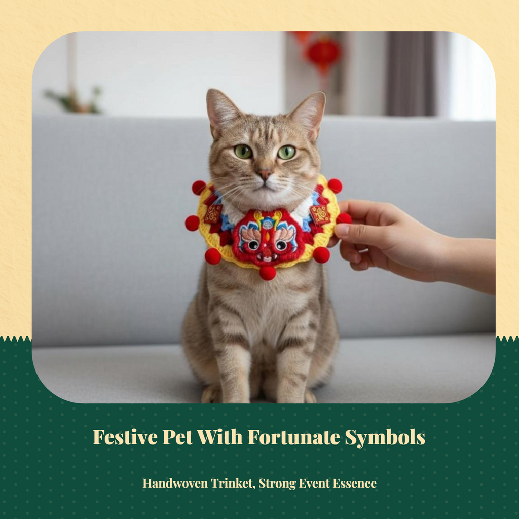 Pet Scarf Cream Sphere Wyrm Festive Decoration