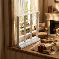 Miniature Window Frame Flat Base Dollhouse Model Window Lightweight Home Decoration