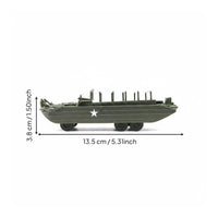 37 Pieces 1/72 Scale DUKW Model Glue-Glueless Assembly Vehicle Toy for Boys