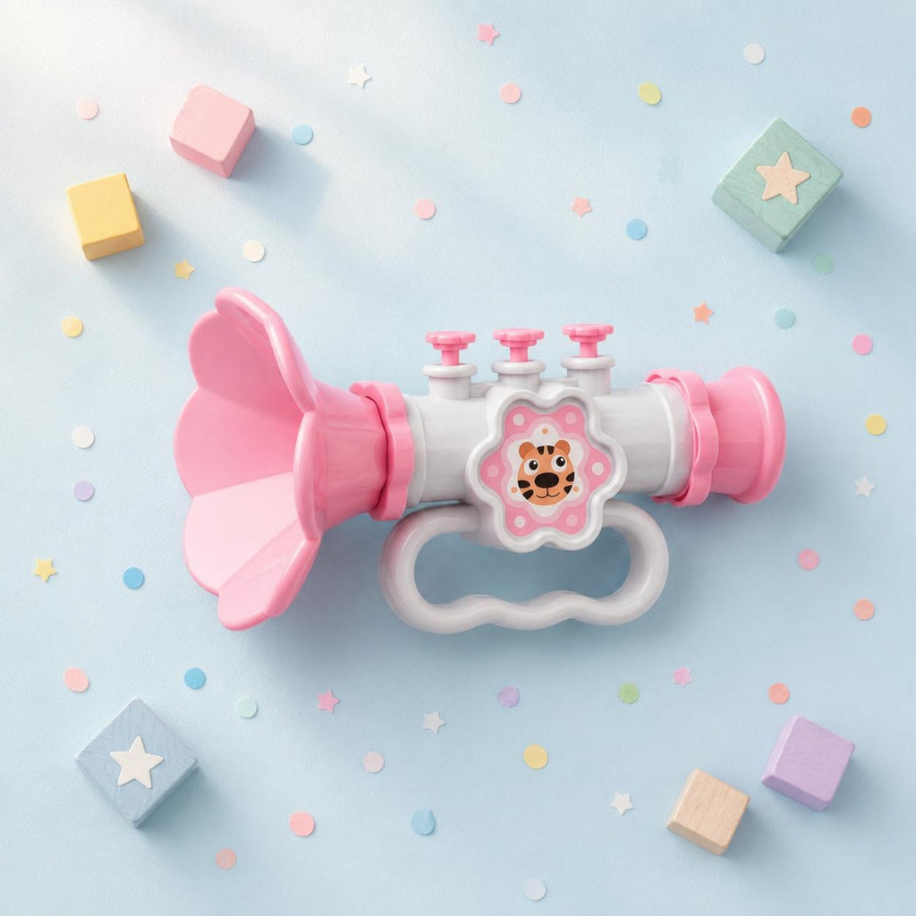 Cartoon Trumpet Toy Flared Bell Plastic Trumpet Whistle Easy to Use