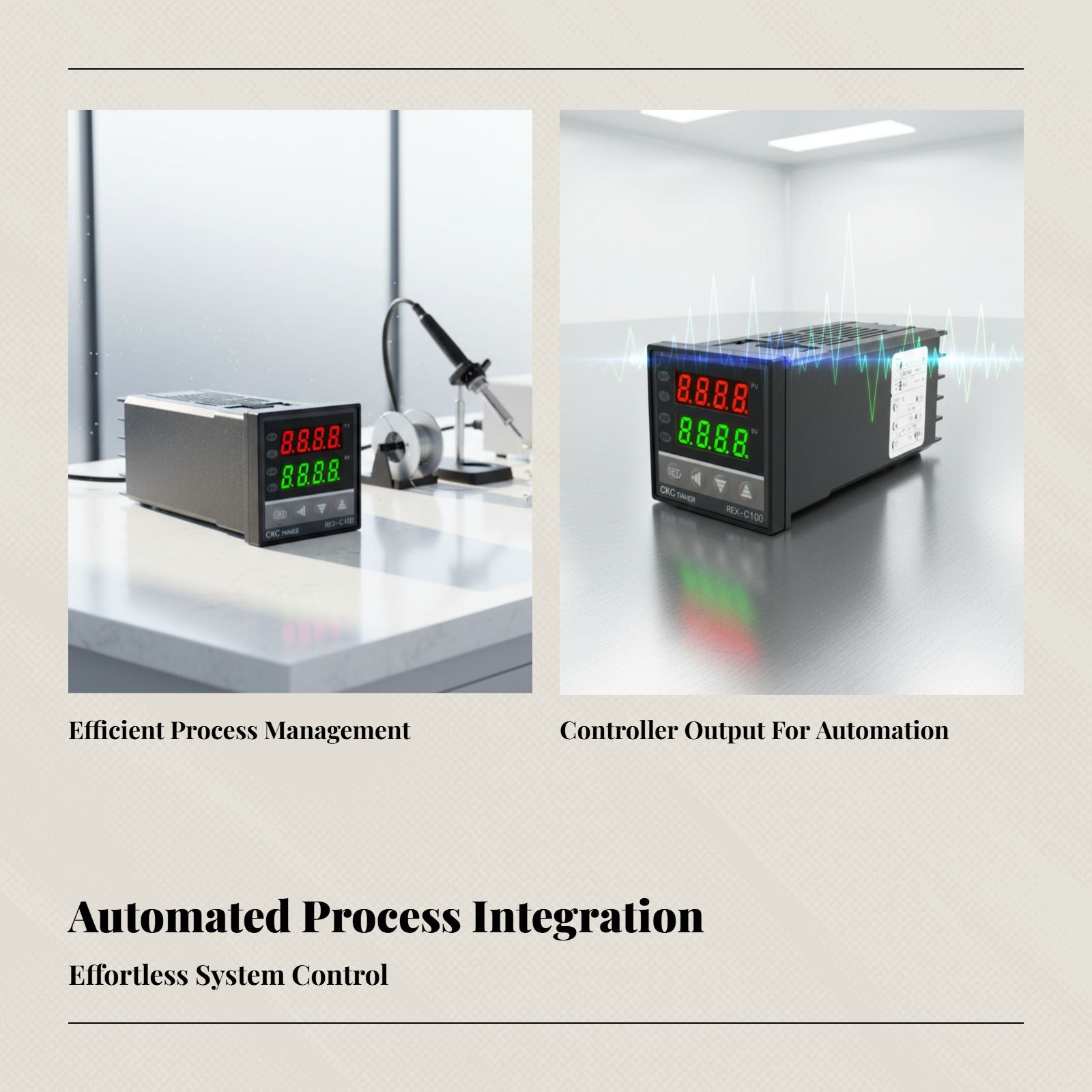 REX-C100 Digital Thermostat, Intelligent Temperature Controller, Commercial Embedded