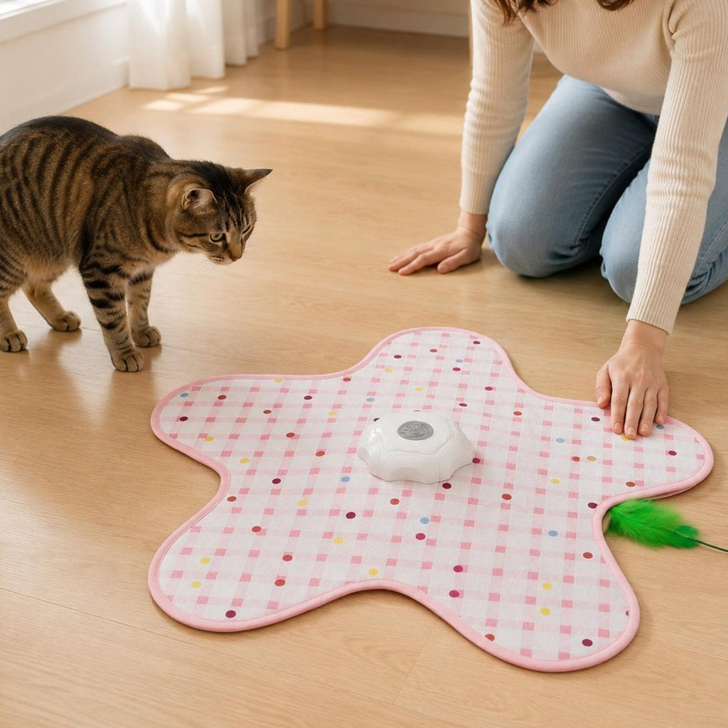 Interactive Kitten Mat Toy Self-Play Hide and Seek Kitten Toy for Home, Cats
