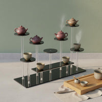 Acrylic Display Rack Transparent Stair Display Stand Stepped Design for Vanity