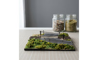 Miniature Warning Post with Stickers Realistic Model Railway Accessory