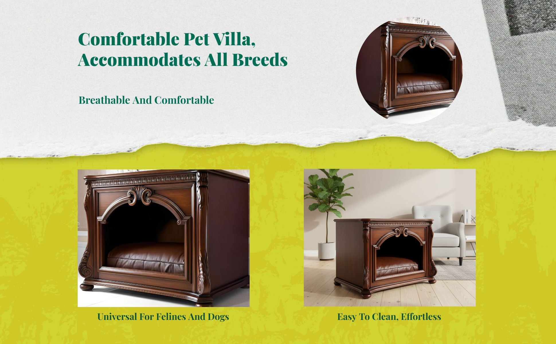 Sturdy wood indoor cat house