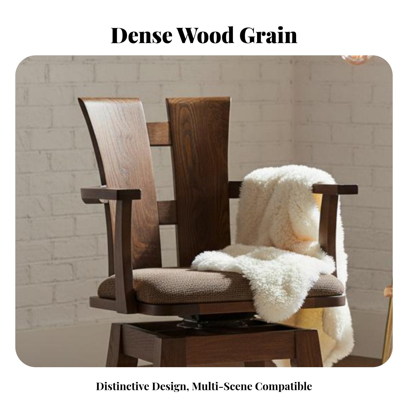 With Armrests Spindle spine pivot Armchair Vintage-vintage-design & aesthetic Design Upholstered pivot Chair Sturdy Construction Indoor Furniture Multi-Use for residents, Adults, Office Workers, Dining Room, Restaurant, Bedroom, Nursery