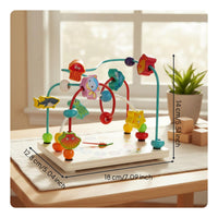 Wooden Bead Maze Toy Multi-Functional Bead and Wire Maze for Preschool
