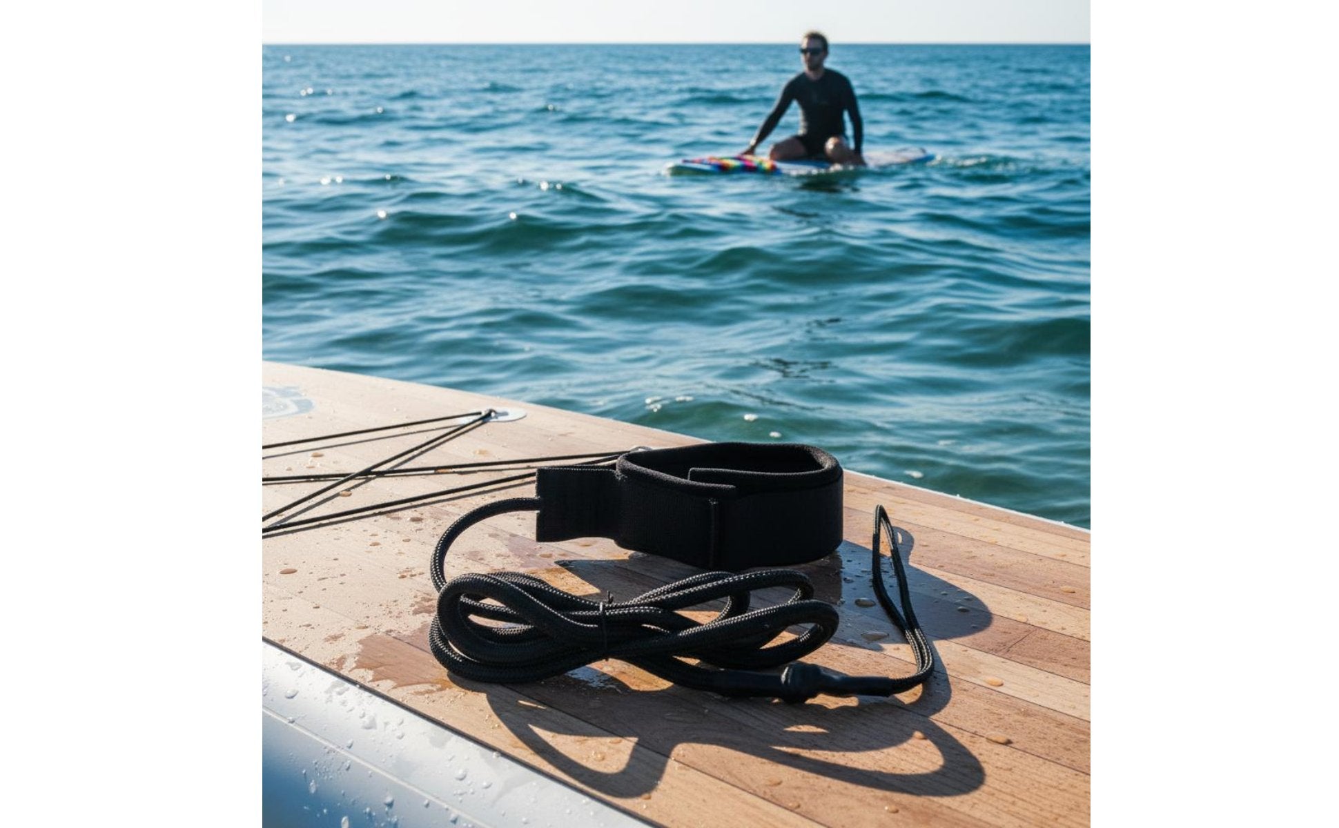 Stand up Paddle Board Leg Rope Stretchable Coiled Board Cord Lightweight