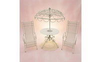 Dollhouse Patio Furniture Reclining Fairy Garden Furniture Wrought Iron Style