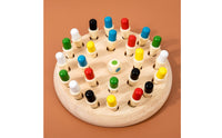 Wooden Memory Chess Family Fun Educational Toy Portable for Classroom